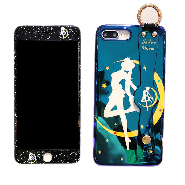 Sailormoon Wrist Strap Bracket Phone Case for iphone 6/6s/6plus/7/7plus/8/8P/X/XS/XR/XS Max PN1793