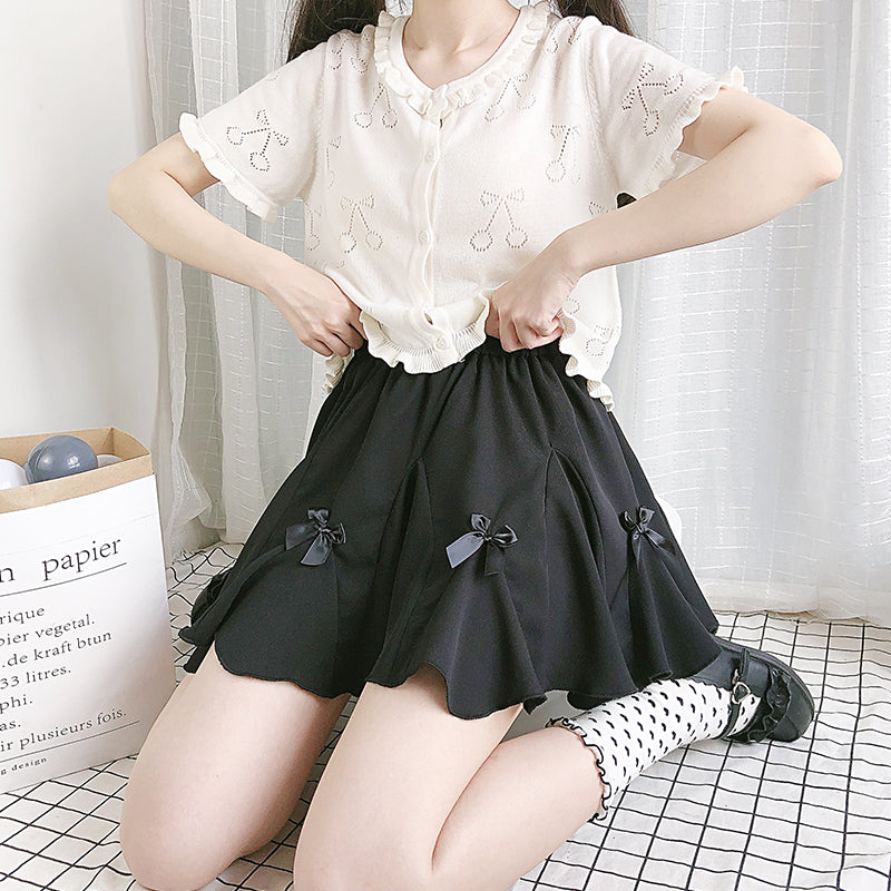 Fashion Black Bowtie Skirt PN4033