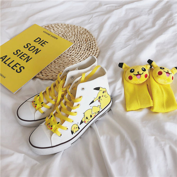 Lovely Pikachu Canvas Shoes And Socks PN2288