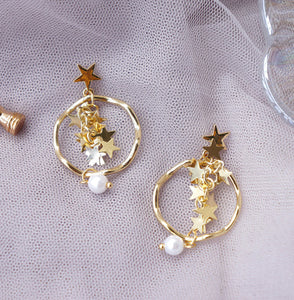 Lovely Round Stars Earrings/Clips PN1507