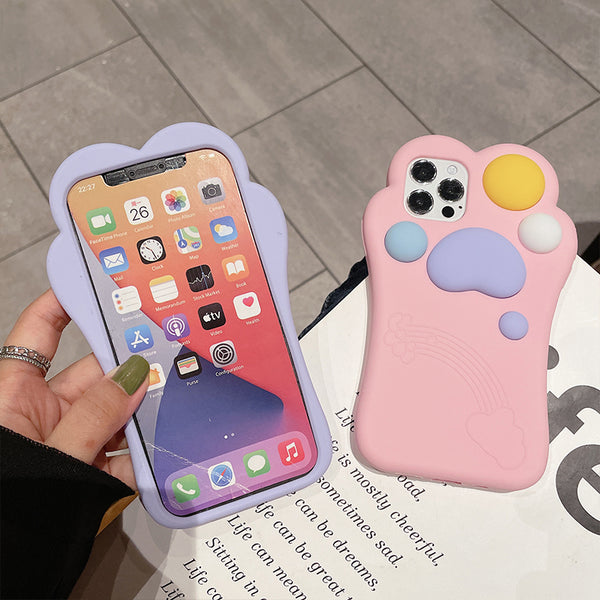 Cute Paws Phone Case for iphone 7/7plus/8/8P/X/XS/XR/XS Max/11/11pro/11pro max/12/12mini/12pro/12pro max/13/13pro/13pro max PN4342