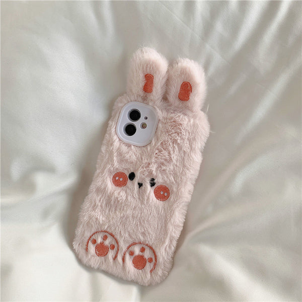 Soft Bear and Rabbit Phone Case for iphone 7/7plus/8/8P/X/XS/XR/XS Max/11/11pro/11pro max12/12mini/12pro/12pro max PN3407