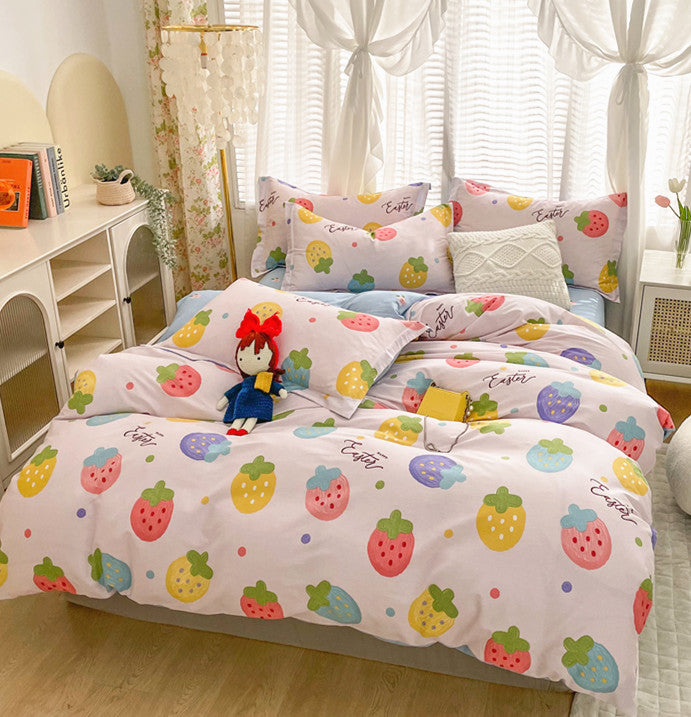Kawaii Strawberry Bedding Set PN4505