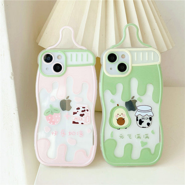 Strawberry and Avocado Phone Case for iphone X/XS/XR/XS Max/11/11pro/11pro max/12/12pro/12pro max/13/13pro/13pro max PN5338