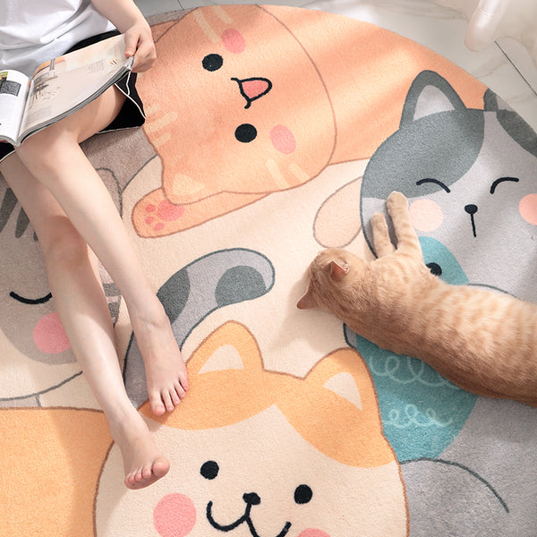 Lovely Cats Round Mat PN3159