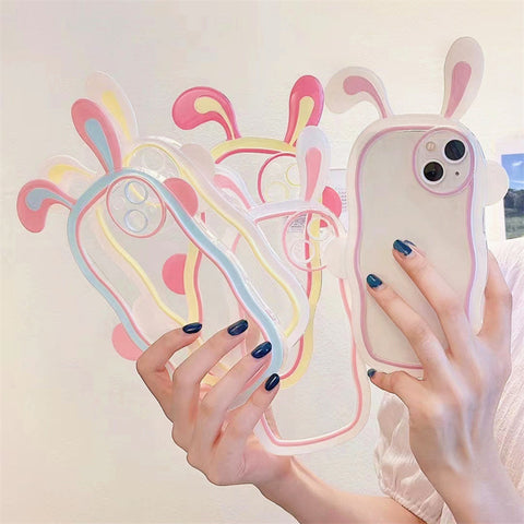 Kawaii Bunny Ears Phone Case for iphone X/XS/XR/XS Max/11/11pro max/12/12pro/12pro max/13/13pro/13pro max/14/14pro/14plus/14pro max PN5412