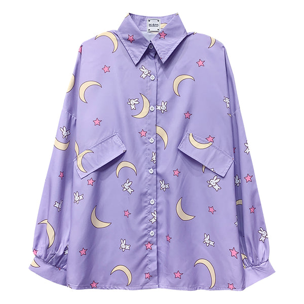 Fashion Moon Long Sleeve Shirt PN2687