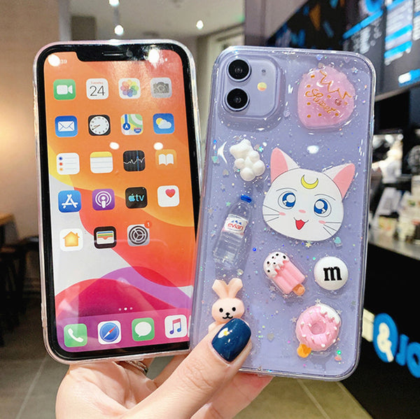 Cute Cat Phone Case for iphone 7/7plus/8/8P/X/XS/XR/XS Max/11/11pro/11pro max PN3210