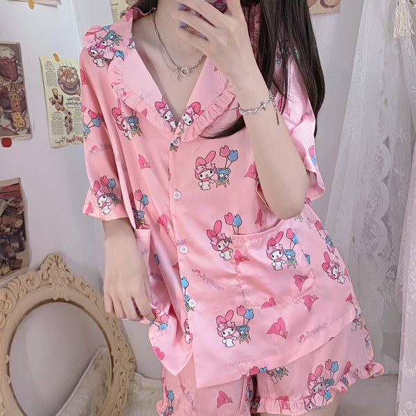 Cartoon Anime Girls Pajamas Suits PN3911