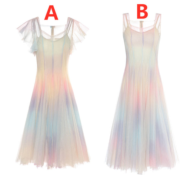 Fashion Rainbow Lace Dress PN2822