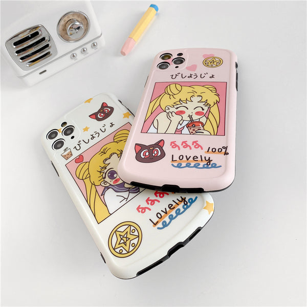 Kawaii Sailormoon Phone Case for iphone 7/7plus/8/8P/X/XS/XR/XS Max/11/11pro/11pro max PN2671