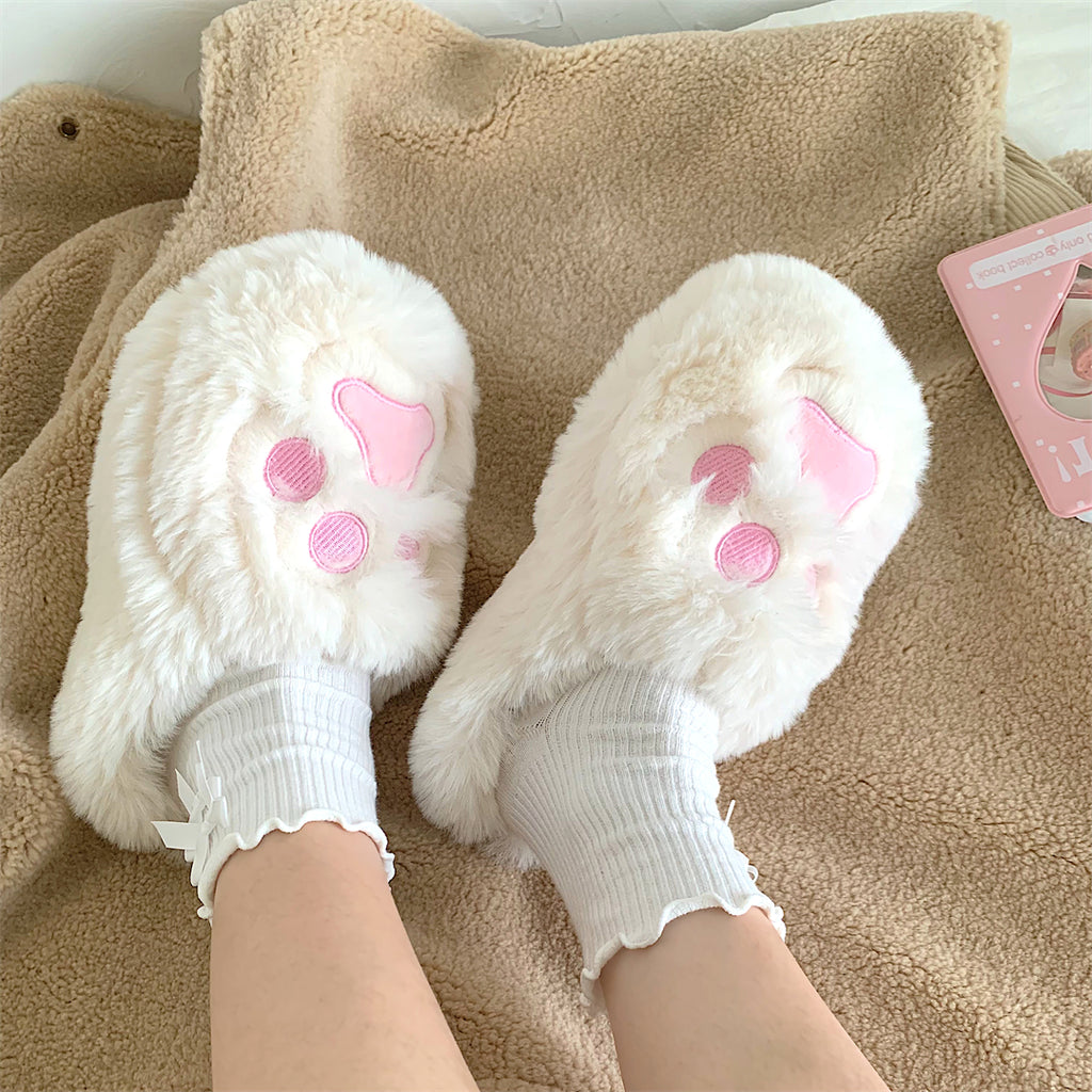 Women Slippers Animal Paws | Bear Paw Slippers Women | Bear Paw Cotton  Slippers - Fluffy - Aliexpress