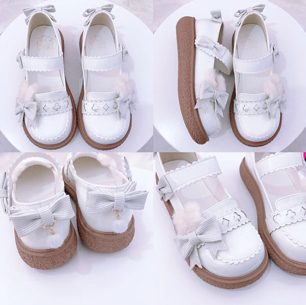Fashion Lolita Bowtie Girls Shoes PN3899