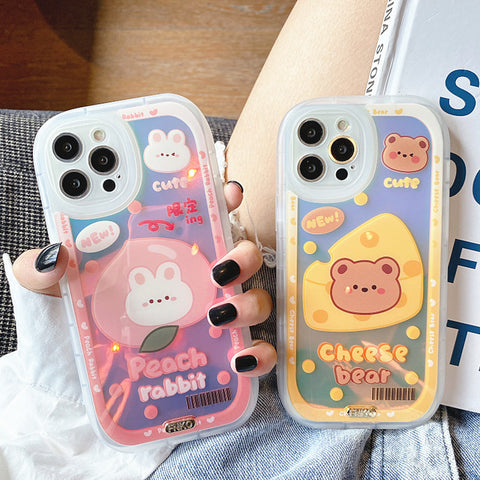 Rabbit And Bear Phone Case for iphone 7plus/8P/X/XS/XR/XS Max/11/11pro max/12/12pro/12pro max/13/13pro/13pro max PN5167