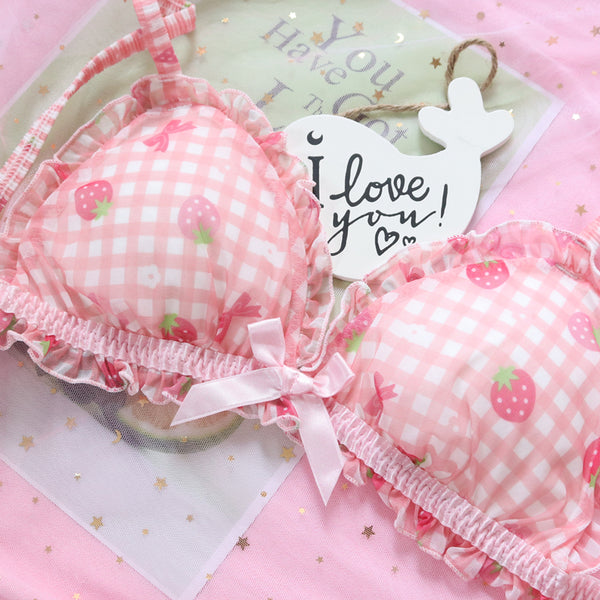 Fashion Strawberry Underwear Suits PN4770