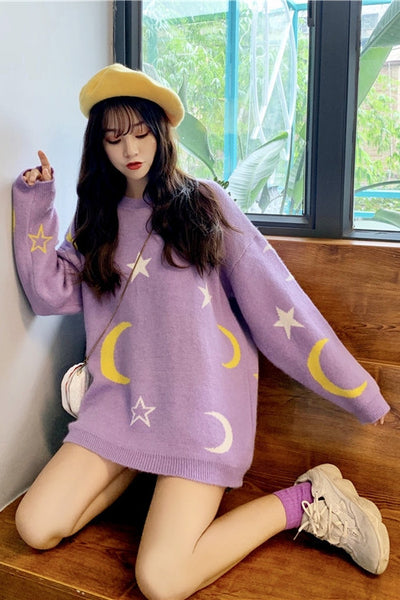 Fashion Star and Moon Sweater PN1818