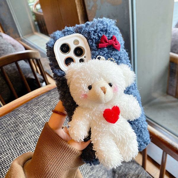 Soft Bear Phone Case for iphone 7/7plus/8/8P/X/XS/XR/XS Max/11/11pro/11pro max/12/12pro/12pro max/13/13pro/13pro max PN4525