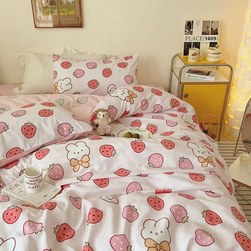Rabbit Strawberry Bedding Set PN5253 – Pennycrafts