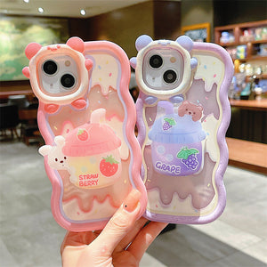 Cute Rabbit Phone Case for iphone XR/XS Max/11/11pro/11pro max/12/12mini/12pro/12pro max/13/13pro/13pro max/14/14plus/14pro/14pro max PN5426