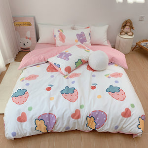 Kawaii Strawberry Bedding Set PN3651