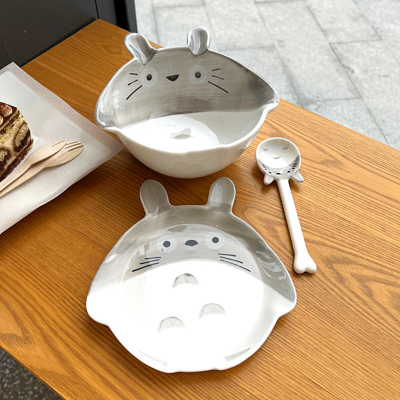 Kawaii Totoro Ceramic Bowl And Dish PN4849