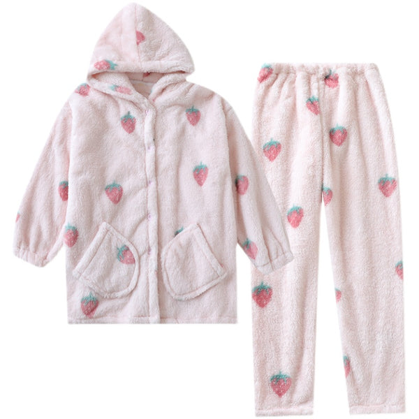 Fashion Strawberry Pajamas Home Suit PN4530