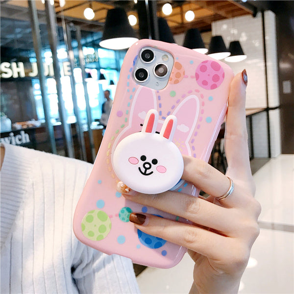 Rabbit and Bear Phone Case for iphone 6/6s/6plus/7/7plus/8/8P/X/XS/XR/XS Max/11/11pro/11pro max PN2865
