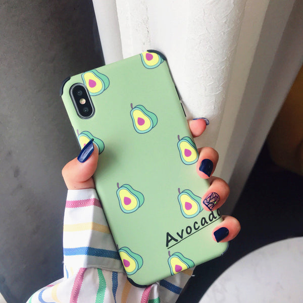 Kawaii Avocado Phone Case for iphone 6/6s/6plus/7/7plus/8/8P/X/XS/XR/XS Max PN1293