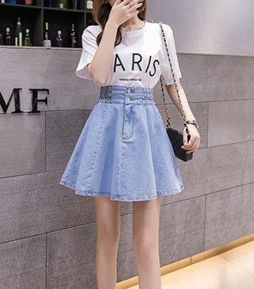 Fashion Jeans Pleated Skirt PN3895