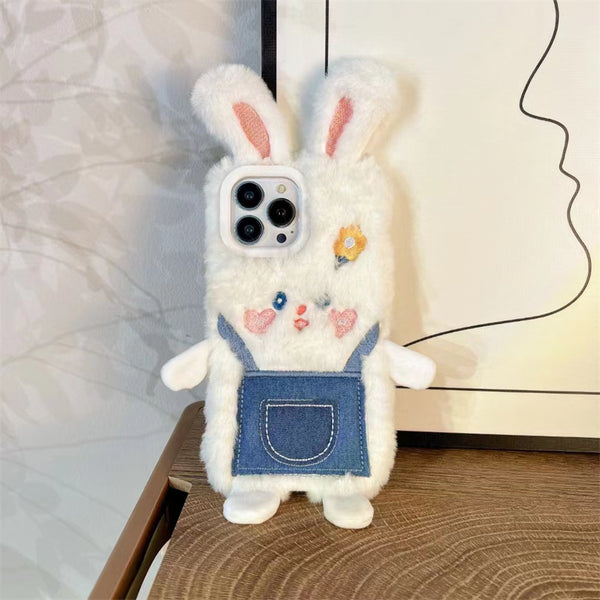Lovely Rabbit and Bear Phone Case for iphone 11/11pro/11pro max/12/12mini/12pro/12pro max/13/13pro/13pro max/14/14plus/14pro/14pro max PN5476