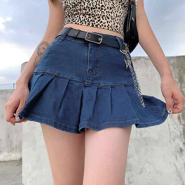 Fashion Jeans Pleated Skirt PN5660