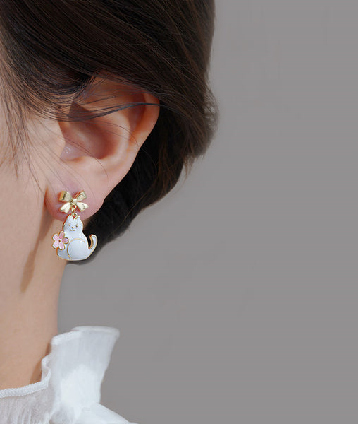 Sakura Cat Earrings PN5156