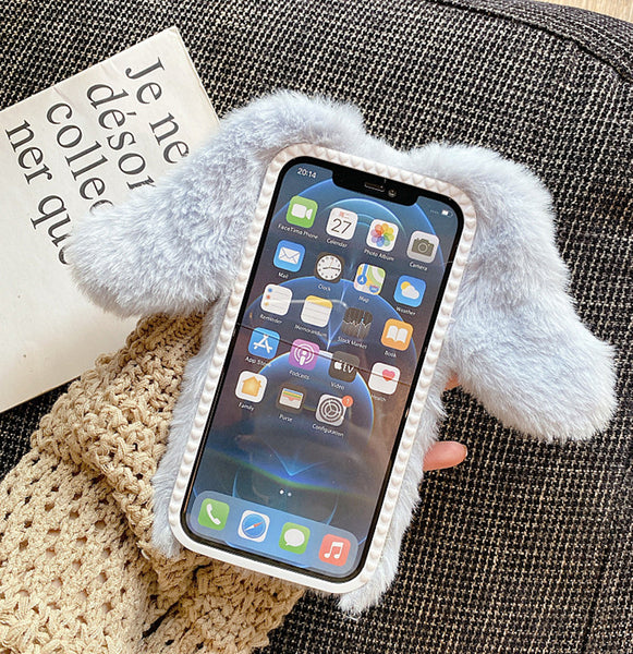 Soft Rabbits Phone Case for iphone 7/7plus/8/8P/X/XS/XR/XS Max/11/11pro/11pro max/12/12mini/12pro/12pro max/13/13pro/13pro max PN4341