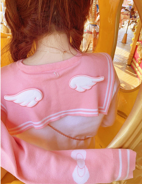 Fashion Navy Wings Sweater PN2054