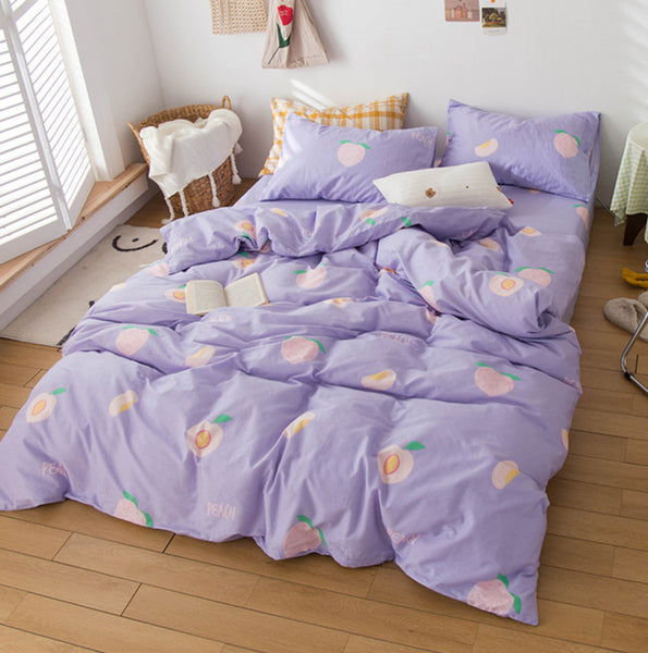 Fashion Purple Peach Bedding Set PN2692