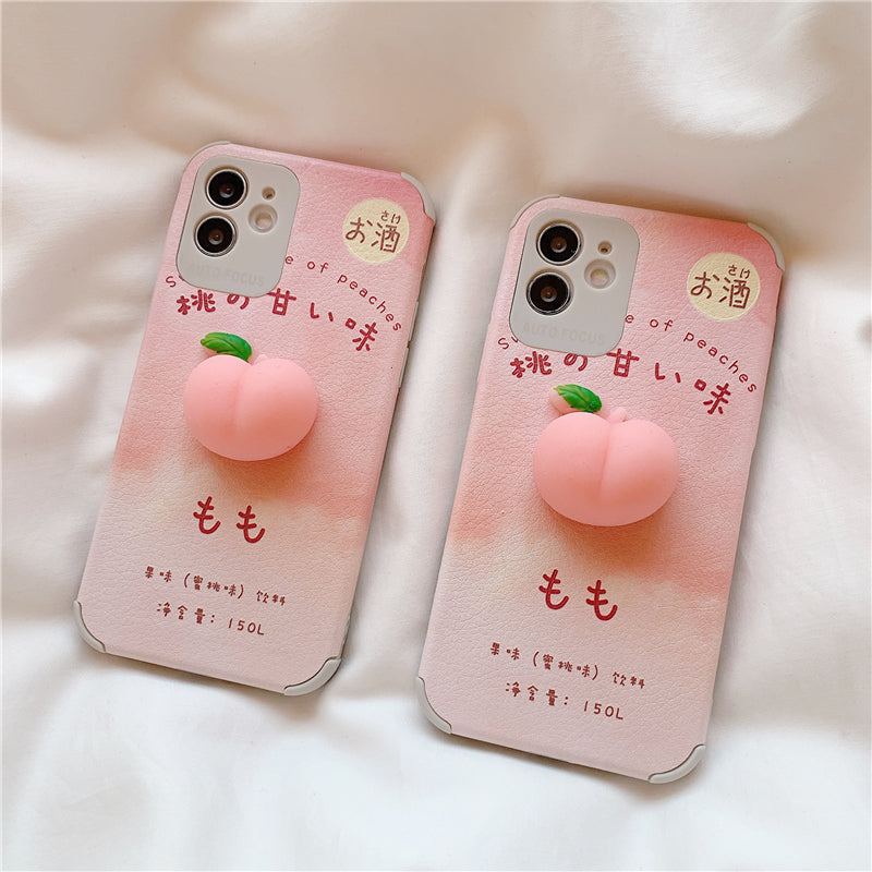 Cute Peach Phone Case for iphone Se/7/7plus/8/8P/X/XS/XR/XS Max/11