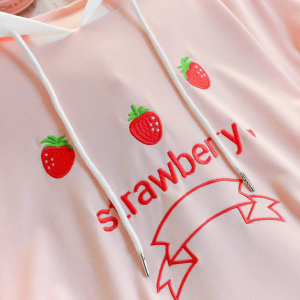 Pink Strawberry Hoodie PN0938