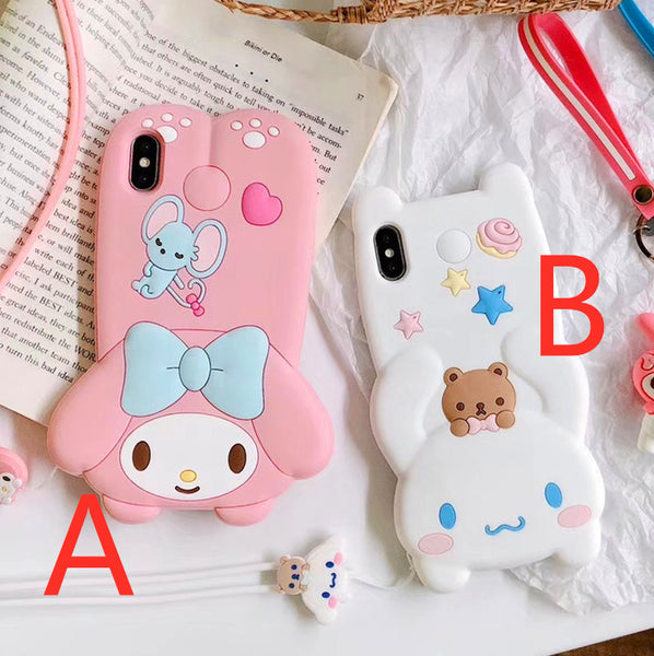 Cinnamoroll And Melody Phone Case for iphone 6/6s/6plus/7/7plus/8/8P/X/XS/XR/XS Max PN1865
