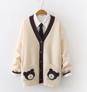 Kawaii Bear Sweater Coat PN4411