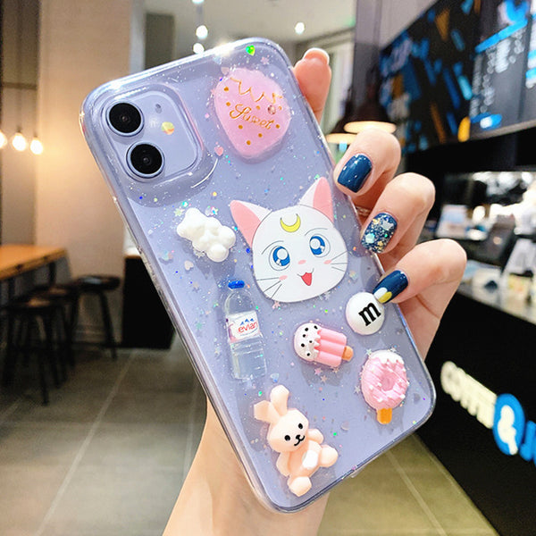 Cute Cat Phone Case for iphone 7/7plus/8/8P/X/XS/XR/XS Max/11/11pro/11pro max PN3210