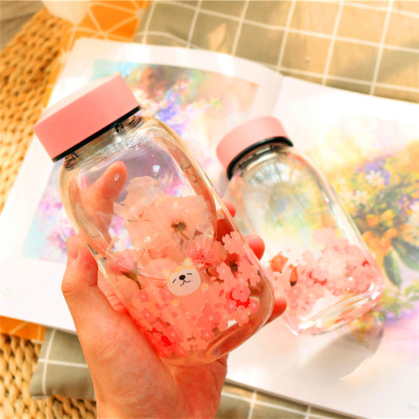 Sakura Glass Water Bottle PN1765