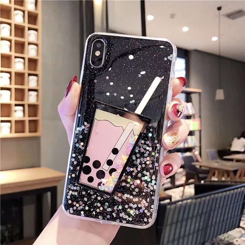 Cute Quicksand Bubble Tea Phone Case for iphone 6/6s/6plus/6splus/7/7p – Pennycrafts Cute Quicksand Bubble Tea Phone Case for iphone 6/6s/6plus/6splus/7/7p – Pennycrafts