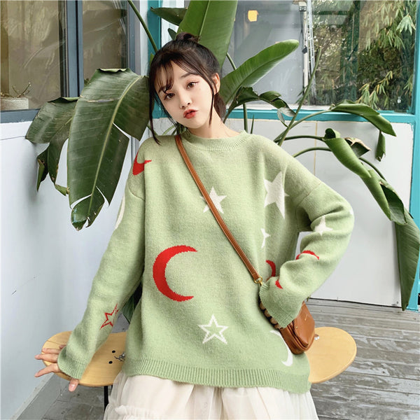 Fashion Star and Moon Sweater PN1818