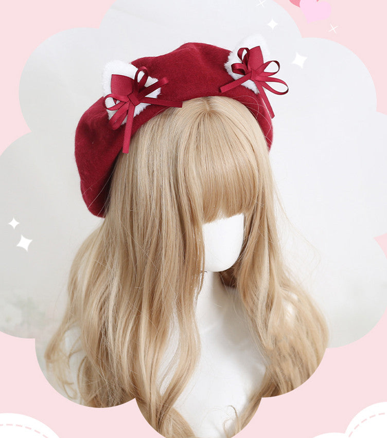 Lovely Cat Ears Lolita Beret PN4633 – Pennycrafts display picture 1