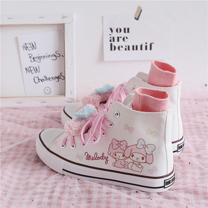 Lilo Anime Girl Cute High Top Shoes  SpreadShoes