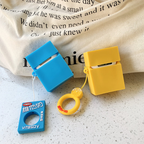 Lemon tea and Vitasoy Airpods Case For Iphone PN1412