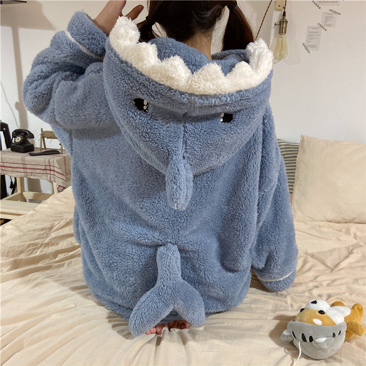 Cartoon Shark Winter Pajamas Dress JK3688 – Juvkawaii