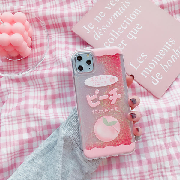 Pink Peach Phone Case for iphone 7/7plus/8/8P/X/XS/XR/XS Max/11/11pro/11pro max PN2674