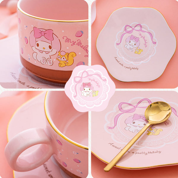 New Style Anime Ceramic Cup And Dish Set PN4857