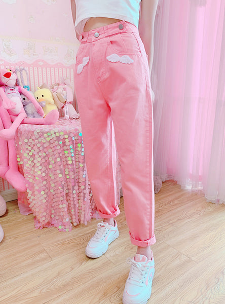 Pink Wings Girls Jeans Pans PN3276